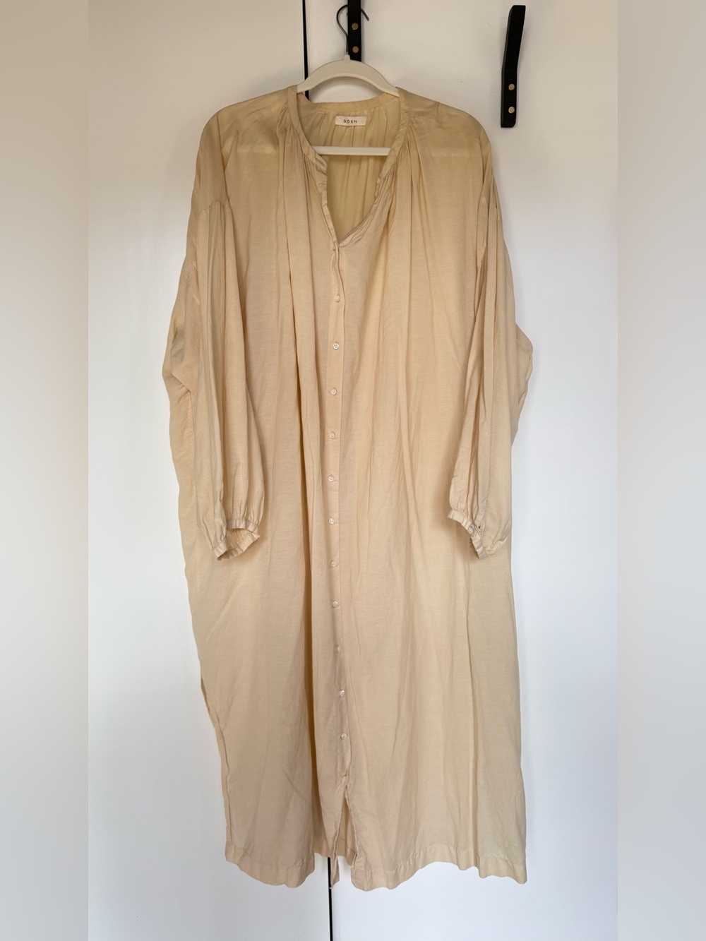 Doen Semi-Sheer Button Down Cover Up
